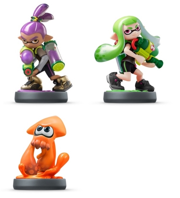 amiibo スプラトゥーン 限定カラー ボーイ ガール イカ 3種セット - ゲーム